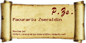 Pacurariu Zseraldin névjegykártya